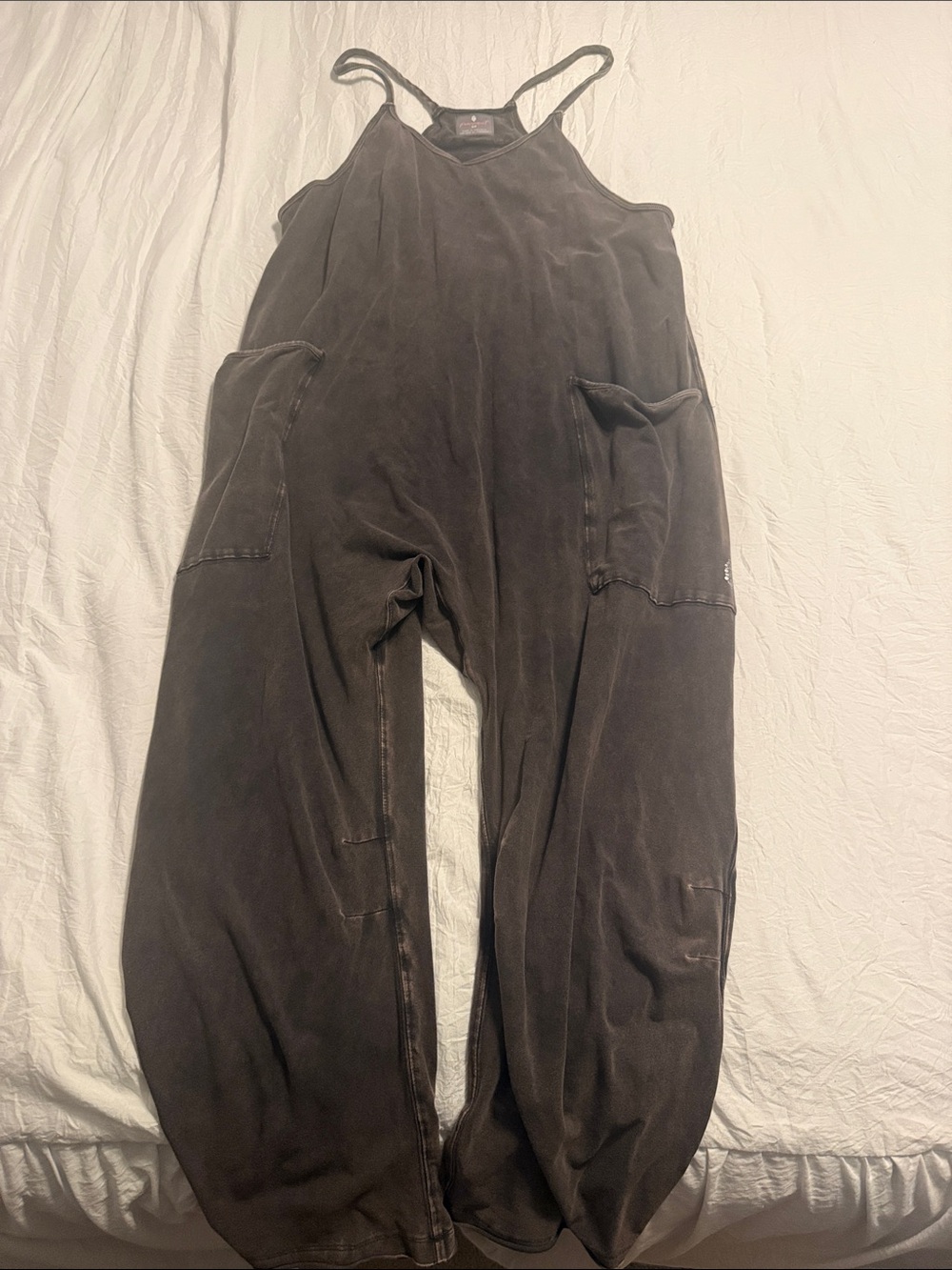 Free People Washed Black Hot Shot Romper